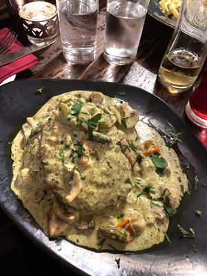 vegan schnitzel  at La Caverna in Dublin