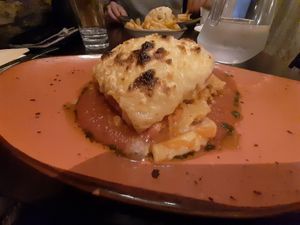 Vegan lasagne at La Caverna in Dublin