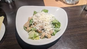 Caesar Salad with Vegan Chicken strips at La Caverna in Dublin