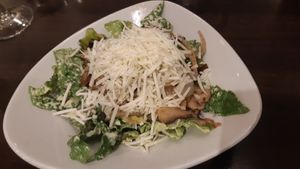 Vegan Caesar salad with vegetable option at La Caverna in Dublin