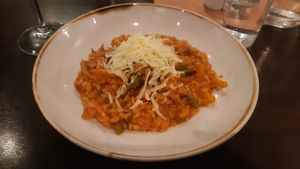 Vegan risotto at La Caverna in Dublin