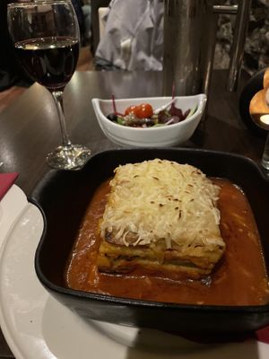 Lasagna  at La Caverna in Dublin