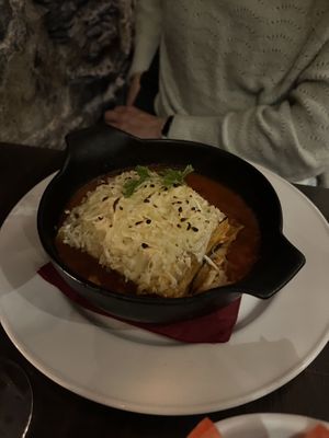 Vegan lasagna  at La Caverna in Dublin