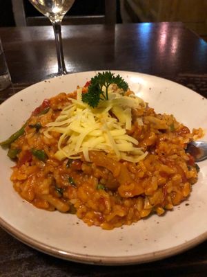 Vegan risotto  at La Caverna in Dublin