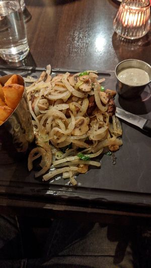 Vegan steak at La Caverna in Dublin