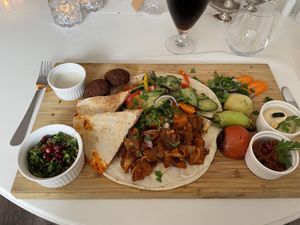Vegan plate   at Det Arabiske Køkken in Esbjerg