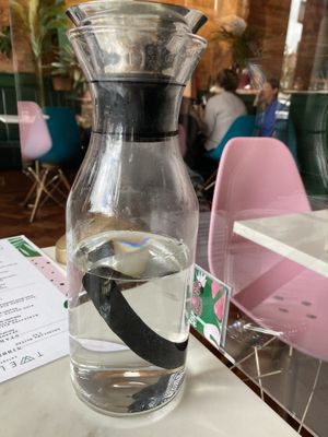 Charcoal tap water at Twelve Eatery in Bournemouth