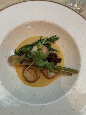 “Scallops” starter  at Twelve Eatery in Bournemouth