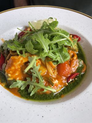 Prawn linguine  at Twelve Eatery in Bournemouth