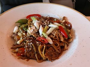 Teriyaki Noddles at Twelve Eatery in Bournemouth