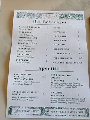 Teas and more at Twelve Eatery in Bournemouth