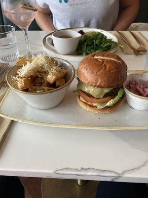 Burger with Parmesan truffle fries!🤤  at Twelve Eatery in Bournemouth