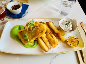 Tofu and Chips at Twelve Eatery in Bournemouth