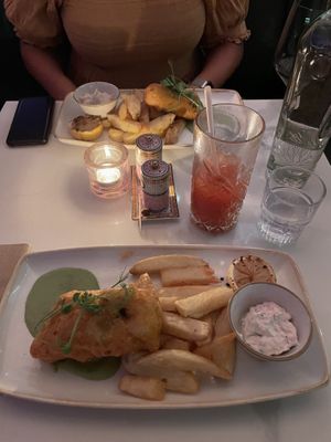 Tofish and chips  at Twelve Eatery in Bournemouth