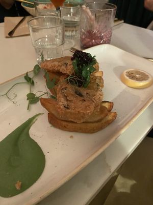 Tofu and chips  at Twelve Eatery in Bournemouth