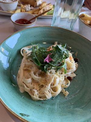 Carbonara - from heaven Mmmm at Twelve Eatery in Bournemouth