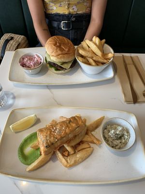 The burger and tofu ‘fish’ and chips was so good  at Twelve Eatery in Bournemouth