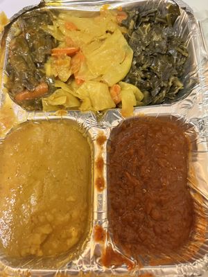 Vegan platter to-go  at Enat in Charlotte