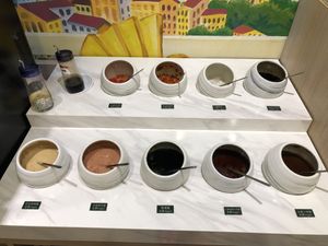 all vegan sauces/salad dressing   at Fondu - 有哆創意蔬食洋食館 in Taipei