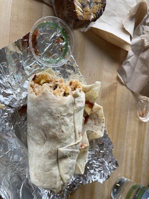 Vegan burrito. Nice and hot.   at The Daily Coffee Bar & Bakery in Bozeman