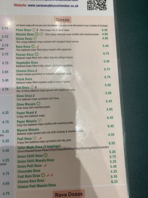   at Saravana Bhavan in Ilford