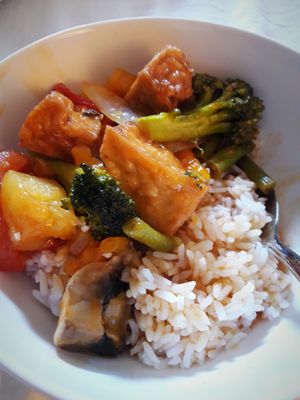 Sweet and sour with tofu  at Khun Pui in Auckland