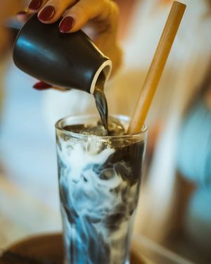 Charcoal drink at The Milkman's Daughter in Mermaid Beach