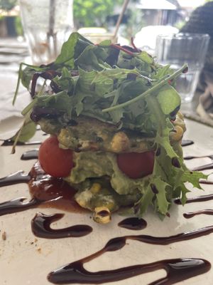 Green fritters   at The Milkman's Daughter in Mermaid Beach