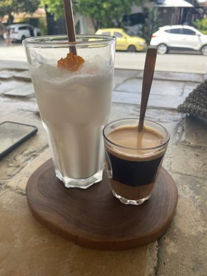 The dulce de lèche iced latte  at The Milkman's Daughter in Mermaid Beach