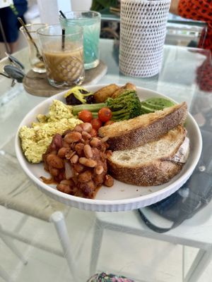Veganised farmers breakfast  at The Milkman's Daughter in Mermaid Beach
