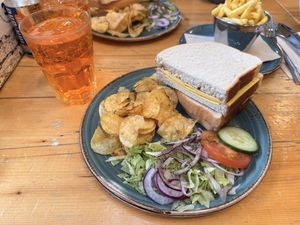 Sheese and pickle sandwich  at Route 7 in Aviemore