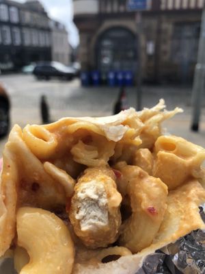 Cheese and Mac burrito at Naked Bakery in Edinburgh