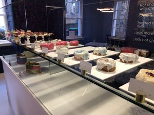 Cakes and doughnuts  at Naked Bakery in Edinburgh