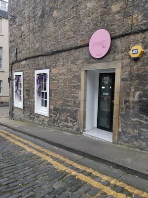 The entrance at Naked Bakery in Edinburgh