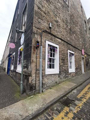 Seen from the corner at Naked Bakery in Edinburgh
