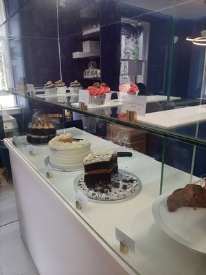 Cake selection at Naked Bakery in Edinburgh