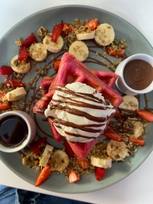 Notella waffles at Naked Bakery in Edinburgh