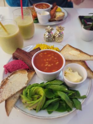 Back for brekkie at Naked Bakery in Edinburgh