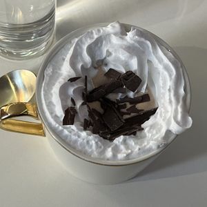 oat hot chocolate  at Naked Bakery in Edinburgh