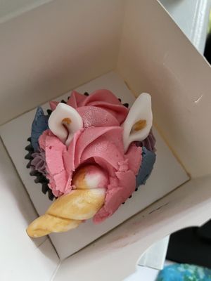 Unicorn cupcake  at Naked Bakery in Edinburgh