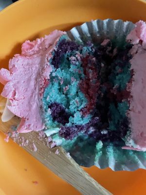 Unicorn cupcake  at Naked Bakery in Edinburgh