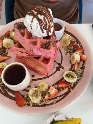 Notella waffles  at Naked Bakery in Edinburgh