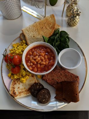 Full Vegan Breakfast at Naked Bakery in Edinburgh