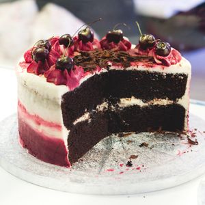Black forest cake at Naked Bakery in Edinburgh