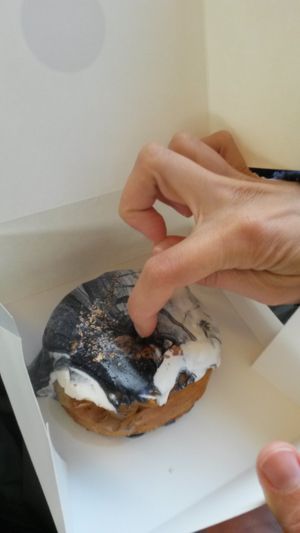 One of the doughnuts at Naked Bakery in Edinburgh
