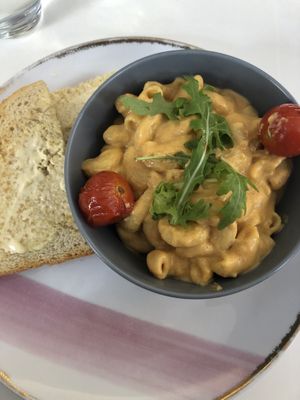 Mac and cheese  at Naked Bakery in Edinburgh