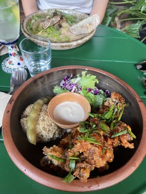 The spicy mushroom dish (can’t remember the exact name). It was really tasty  at HOME Bistro and Cafe in Busan