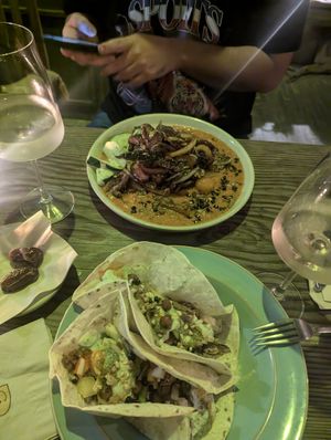 Taco and rice bowl at HOME Bistro and Cafe in Busan