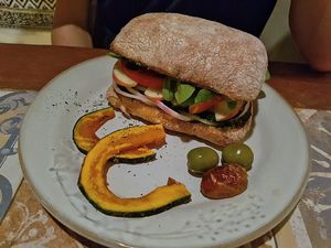 Pesto sandwich at HOME Bistro and Cafe in Busan