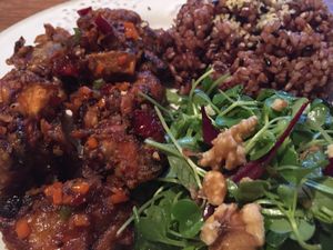 Kung fu on a plate. This kung pow was dynamite!  at HOME Bistro and Cafe in Busan